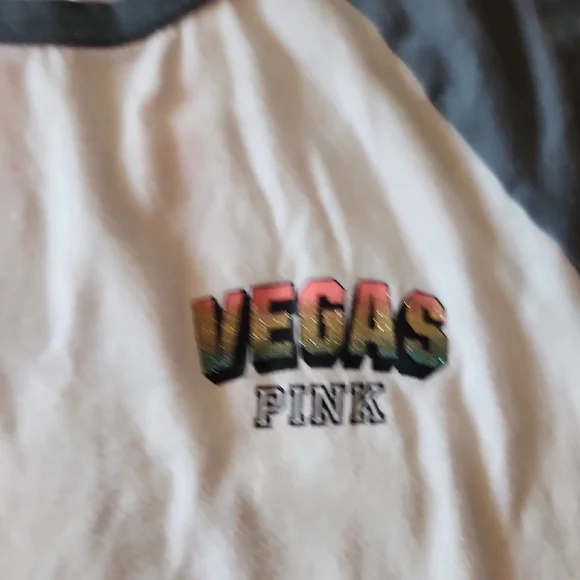 Victoria's Secret Pink Las Vegas Glitter Sequin Bling Top And Shorts Pajama Set - Picture 5 of 11